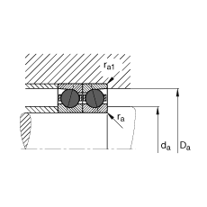 主軸軸承 HCB71915-E-T-P4S, 調(diào)節(jié)，成對或單元安裝，接觸角 α = 25°，陶瓷球，限制公差