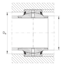 關節軸承 GE20-HO-2RS, 根據 DIN ISO 12 240-1 標準, 需維護，兩側唇密封